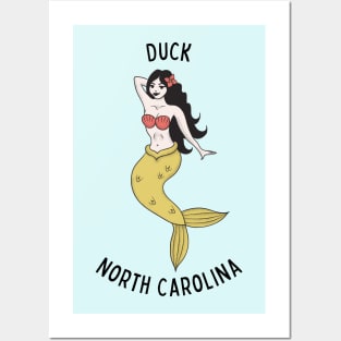 Duck North Carolina Mermaid Posters and Art